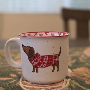 Cute Dachshund Heart Mug